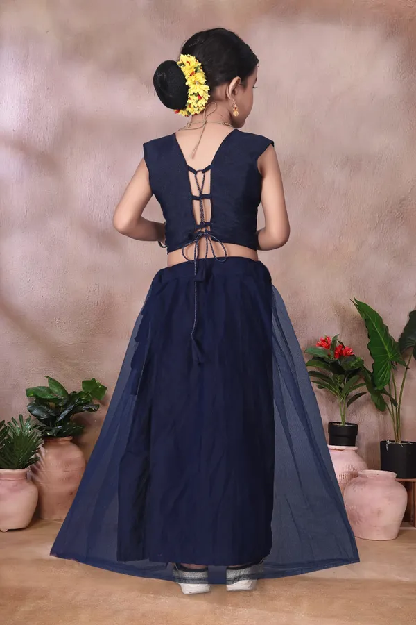 Navy_Blue_Georgette_Flared_Lehenga_Choli_Set_For_Girls