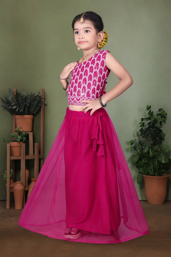Pink_Georgette_Net_Printed_Sleeveless_Lehenga_Choli_Set_For_Girls