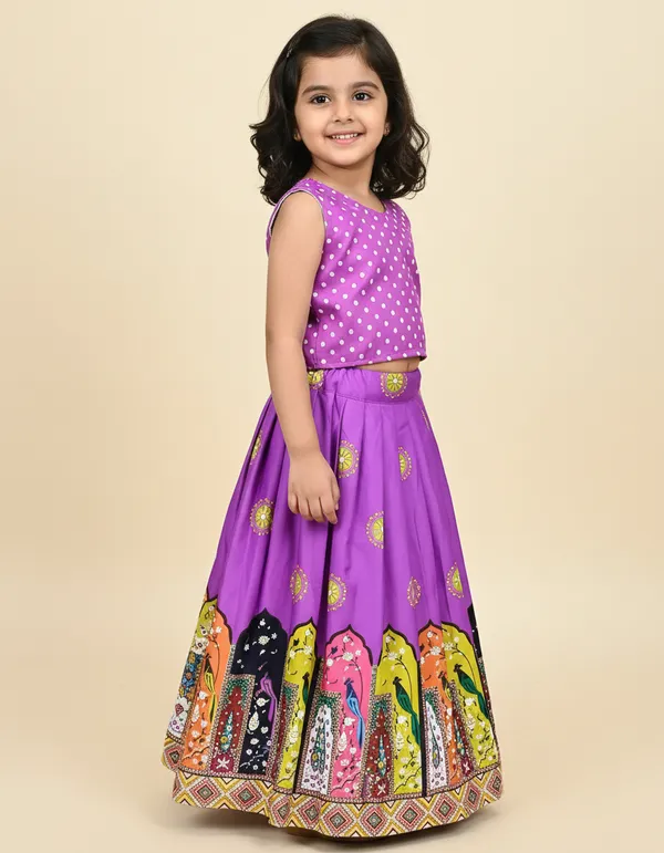 Purple_Rayon_Polka_Dot_Printed_Lehenga_Choli_Set_For_Girls