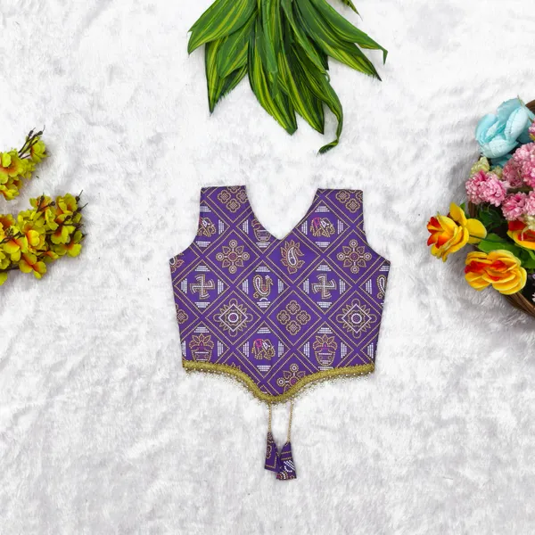 Purple_Rayon_Flared_Lehenga_Choli_Set_For_Girls