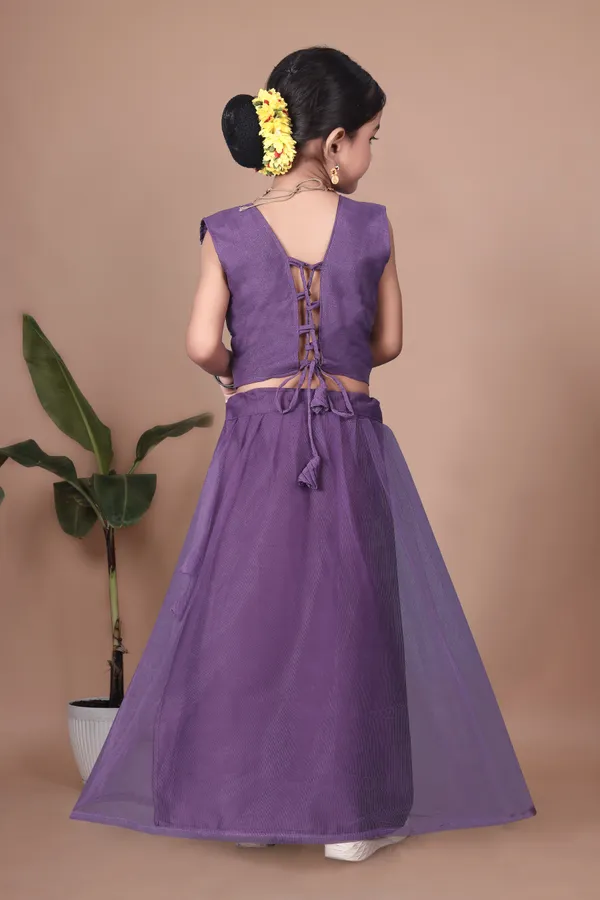 Purple_Georgette_Printed_Sleeveless_Lehenga_Choli_Set_For_Girls