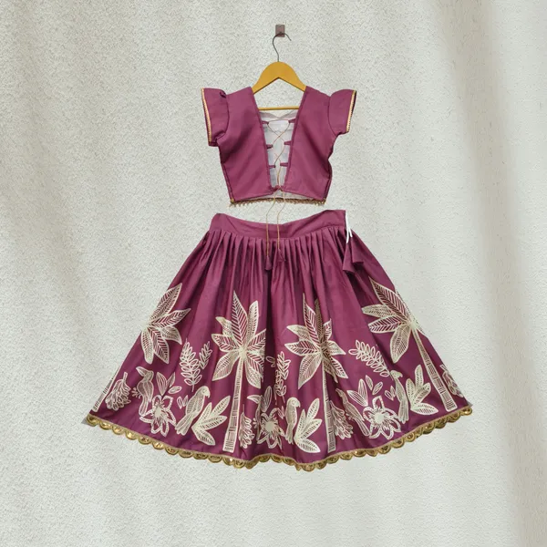 Magenta_Rayon_Floral_Embroidered_Lehenga_Choli_Set_For_Girls