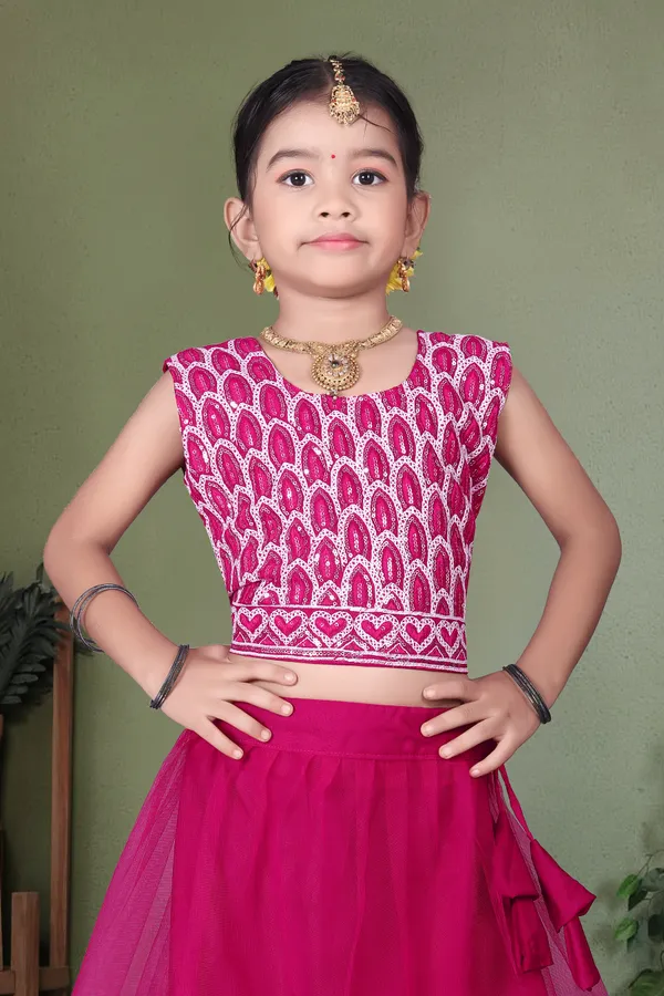 Pink_Georgette_Net_Printed_Sleeveless_Lehenga_Choli_Set_For_Girls