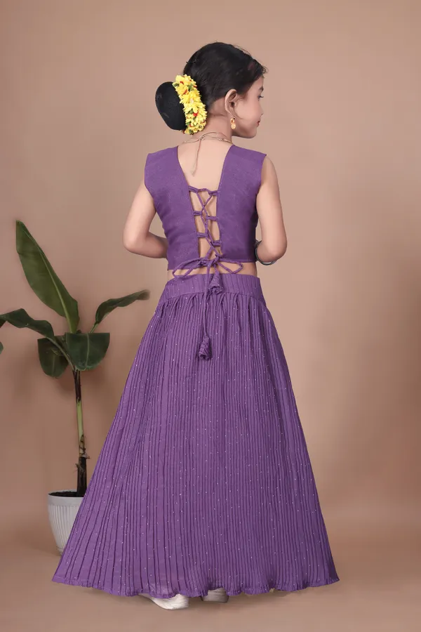 Purple_Georgette_Flared_Lehenga_Choli_Set_For_Girls