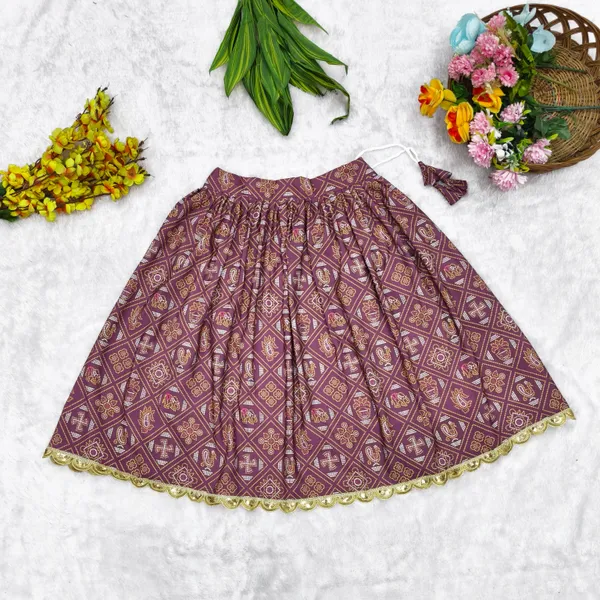 Maroon_Rayon_Flared_Lehenga_Choli_Set_For_Girls
