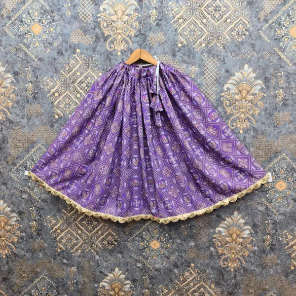 Purple_Rayon_Flared_Lehenga_Choli_Set_For_Girls