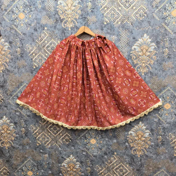 Maroon_Rayon_Flared_Lehenga_Choli_Set_For_Girls