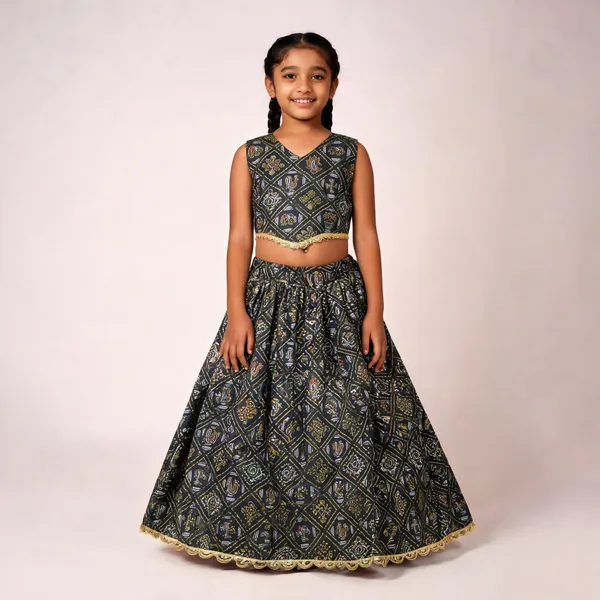 Black_Rayon_Flared_Lehenga_Choli_Set_For_Girls