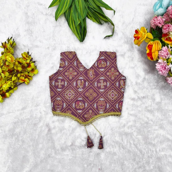 Maroon_Rayon_Flared_Lehenga_Choli_Set_For_Girls