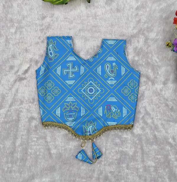 Blue_Rayon_Flared_Lehenga_Choli_Set_For_Girls