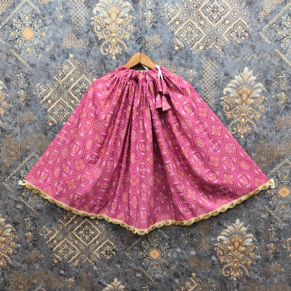 Magenta_Rayon_Flared_Lehenga_Choli_Set_For_Girls