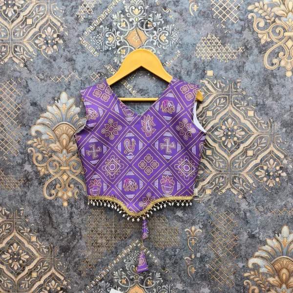 Purple_Rayon_Flared_Lehenga_Choli_Set_For_Girls