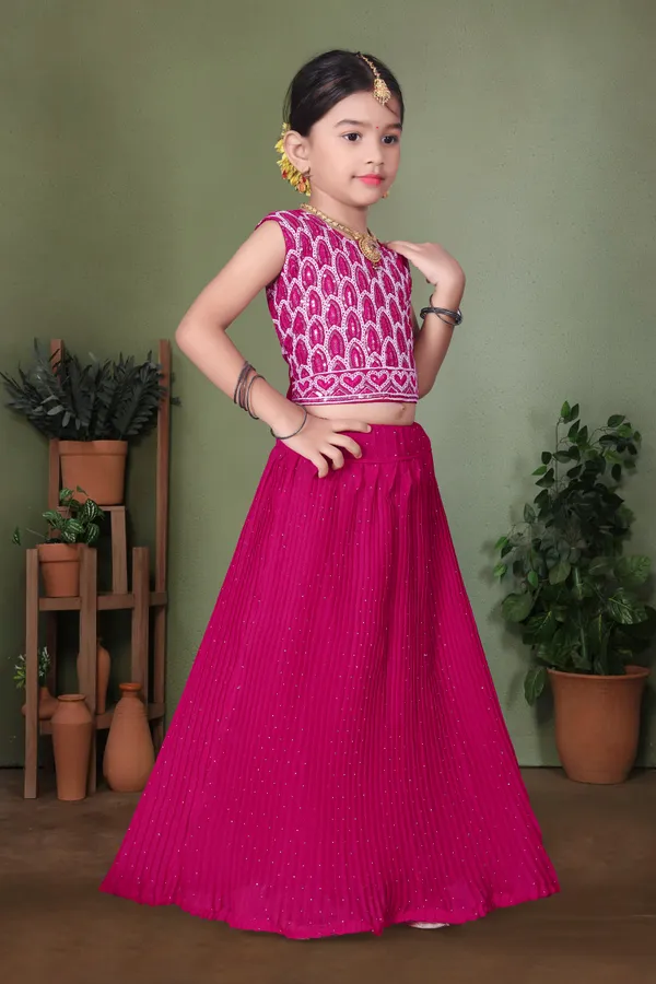 Pink_Georgette_Net_Printed_Sleeveless_Lehenga_Choli_Set_For_Girls