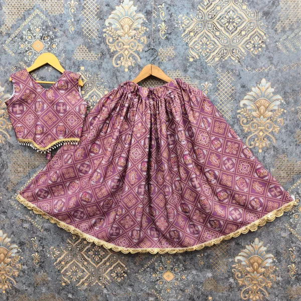 Maroon_Rayon_Flared_Lehenga_Choli_Set_For_Girls