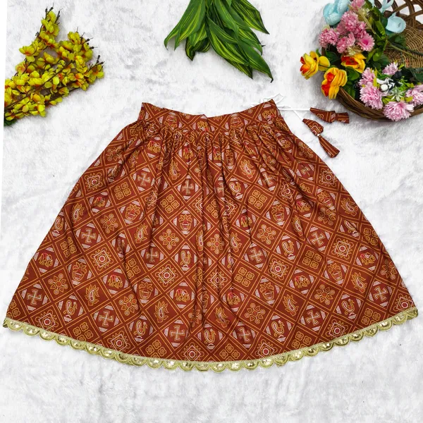 Maroon_Rayon_Flared_Lehenga_Choli_Set_For_Girls