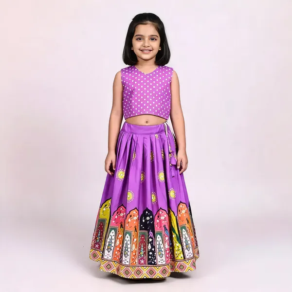 Purple_Rayon_Polka_Dot_Printed_Lehenga_Choli_Set_For_Girls