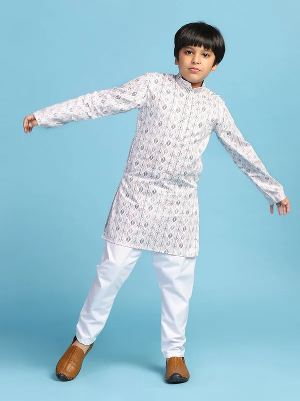 Kids_Printed_Kurta_Set_Pink