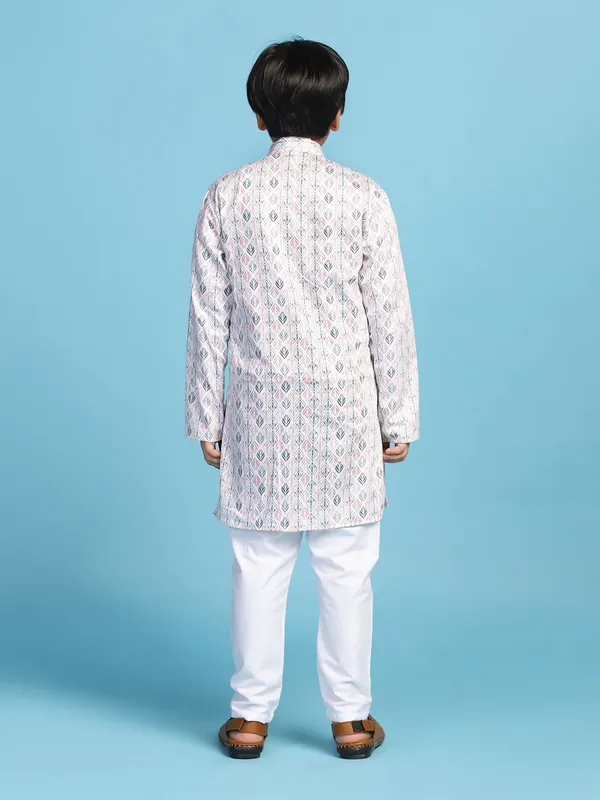 Kids_Printed_Kurta_Set_Pink