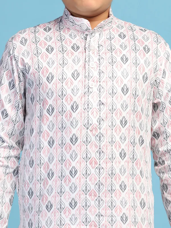 Kids_Printed_Kurta_Set_Pink
