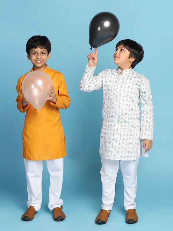 Kids_Printed_Kurta_Set_Pink
