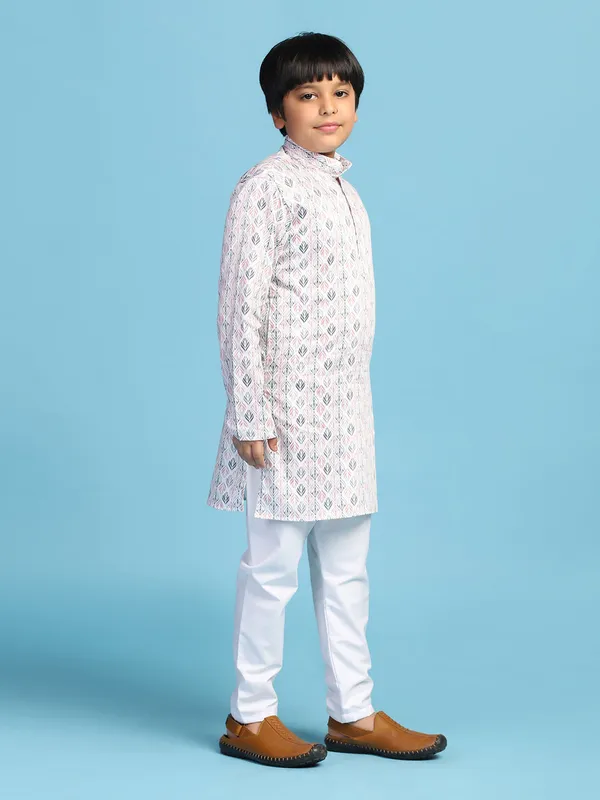 Kids_Printed_Kurta_Set_Pink