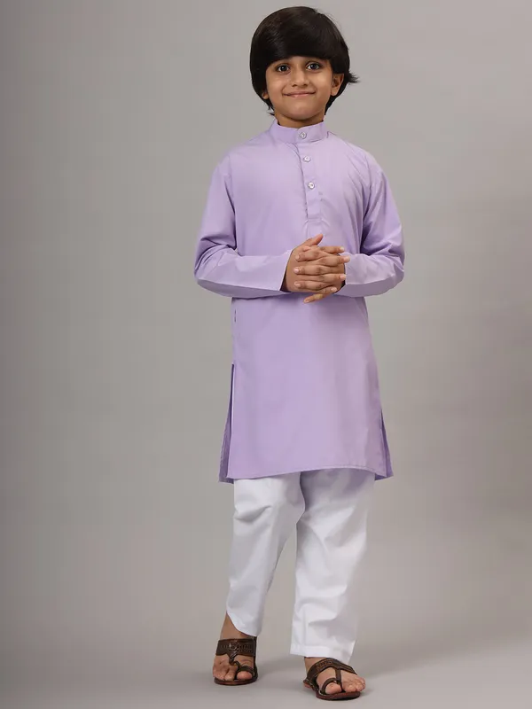 Boys_Purple_Solid_Kurta_Set_Purple