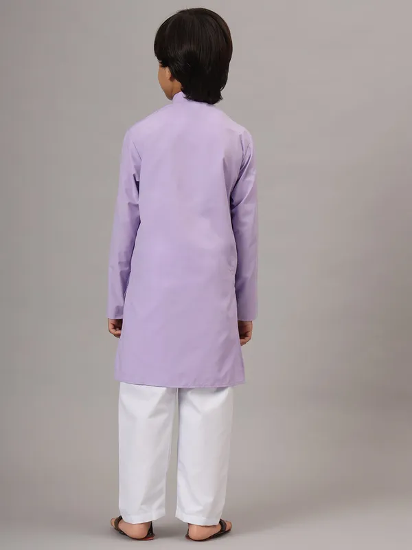 Boys_Purple_Solid_Kurta_Set_Purple