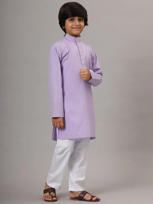 Boys_Purple_Solid_Kurta_Set_Purple