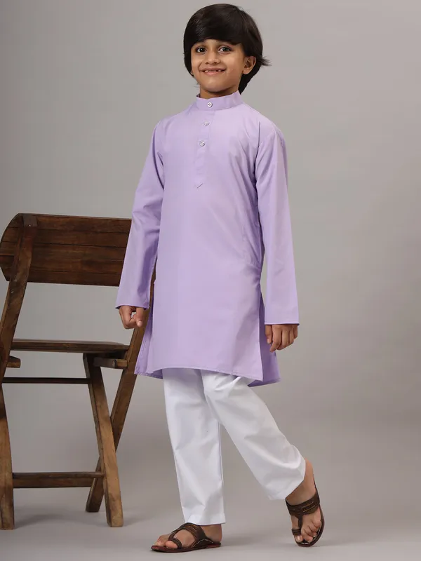 Boys_Purple_Solid_Kurta_Set_Purple