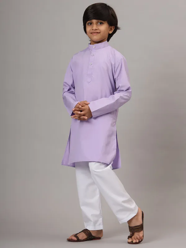 Boys_Purple_Solid_Kurta_Set_Purple
