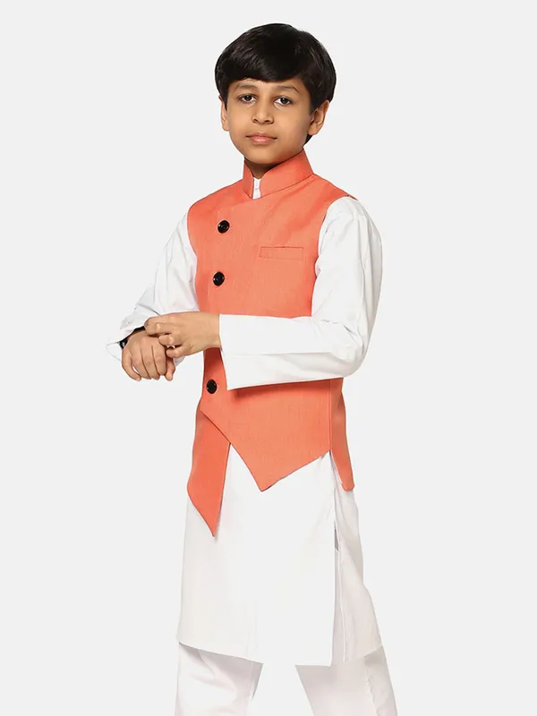 Kids_Peach_Nehru_Jacket_Peach