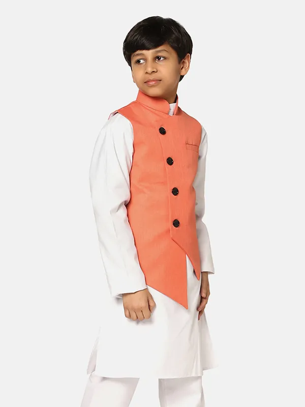 Kids_Peach_Nehru_Jacket_Peach