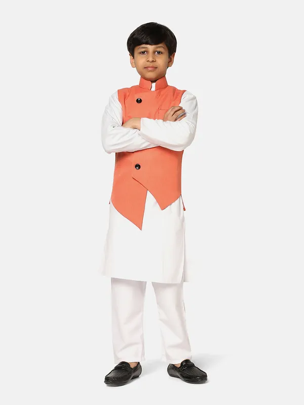 Kids_Peach_Nehru_Jacket_Peach