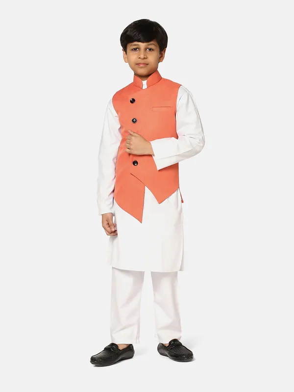 Kids_Peach_Nehru_Jacket_Peach
