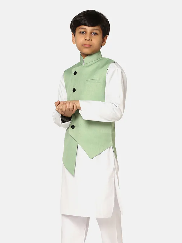 Kids_Green_Angrakha_Nehru_Jacket_Green