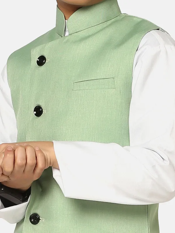 Kids_Green_Angrakha_Nehru_Jacket_Green
