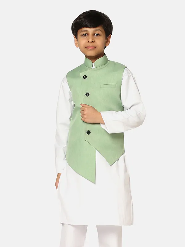 Kids_Green_Angrakha_Nehru_Jacket_Green