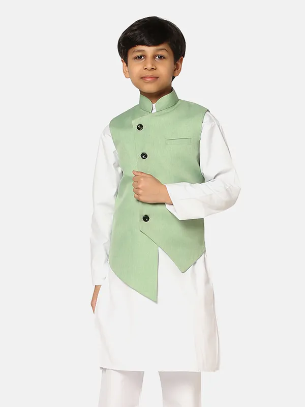 Kids_Green_Angrakha_Nehru_Jacket_Green
