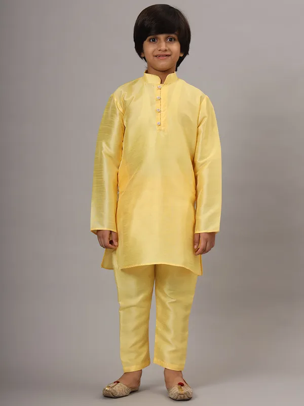 Boys_Yellow_Kurta_Set_With_Embroidered_Nehru_Jacket_Yellow