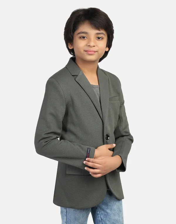 Kids_Green_Textured_Blazer_Green