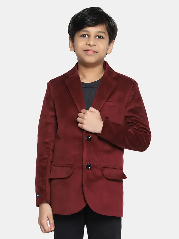 Kids_Maroon_Velvet_Blazer_Maroon