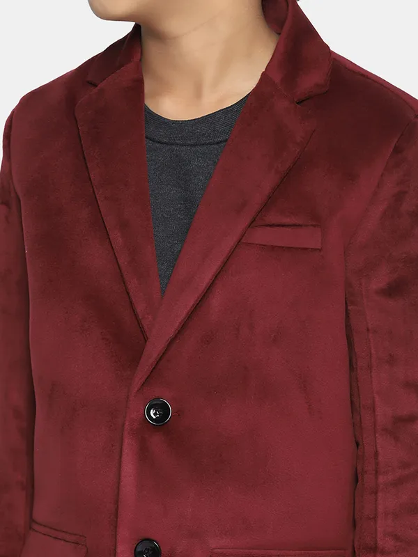 Kids_Maroon_Velvet_Blazer_Maroon