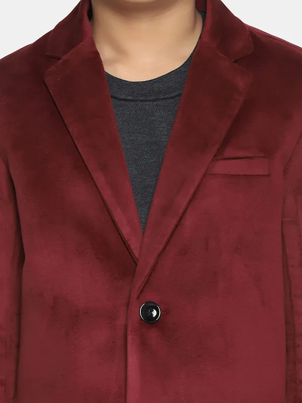 Kids_Maroon_Velvet_Blazer_Maroon