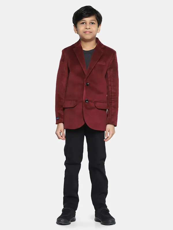 Kids_Maroon_Velvet_Blazer_Maroon