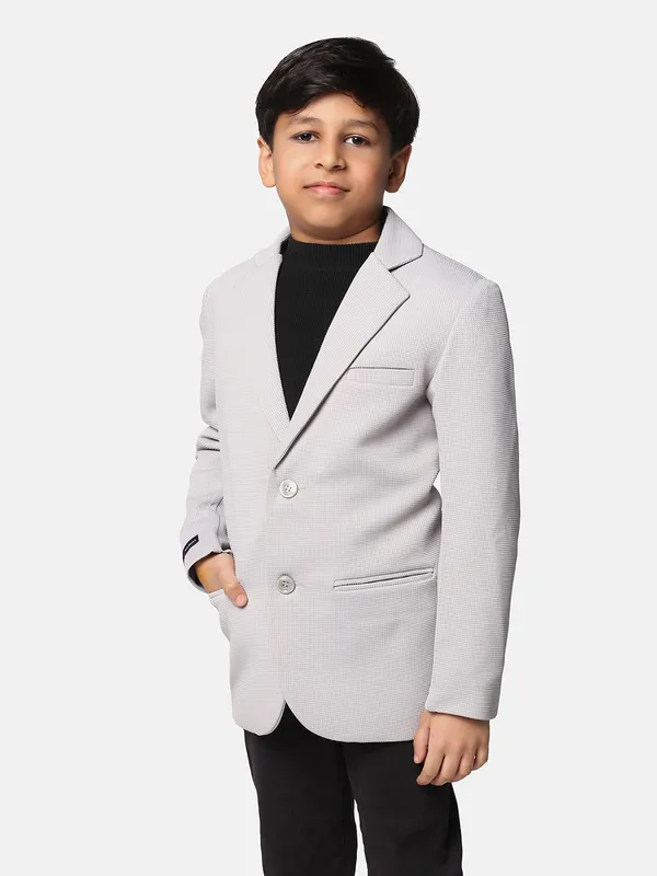 Solid_Single_Breasted_Party_Boys_Blazer_Grey