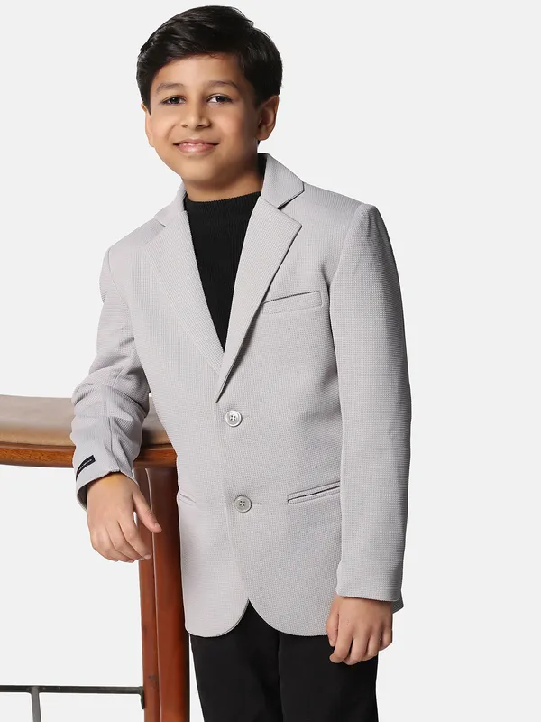 Solid_Single_Breasted_Party_Boys_Blazer_Grey