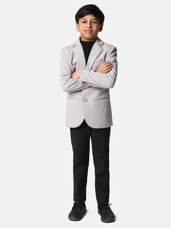 Solid_Single_Breasted_Party_Boys_Blazer_Grey