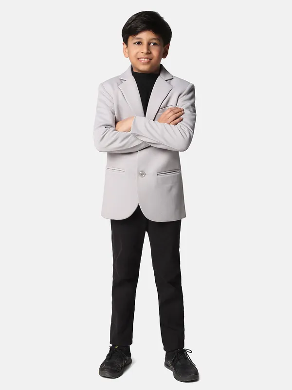 Solid_Single_Breasted_Party_Boys_Blazer_Grey