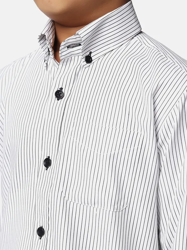 Kids_White_Striped_Shirt_White