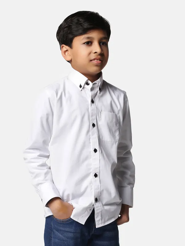 Kids_White_Solid_Shirt_White